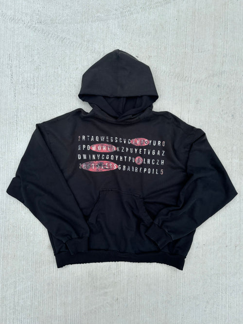 LOST LETTERS DISTRESSED HOODIE